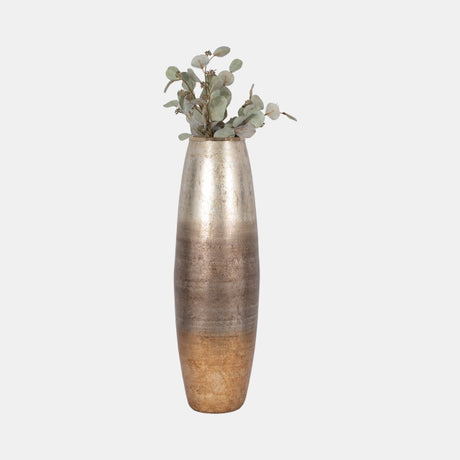 Curved Metallic Ombre Large Vase