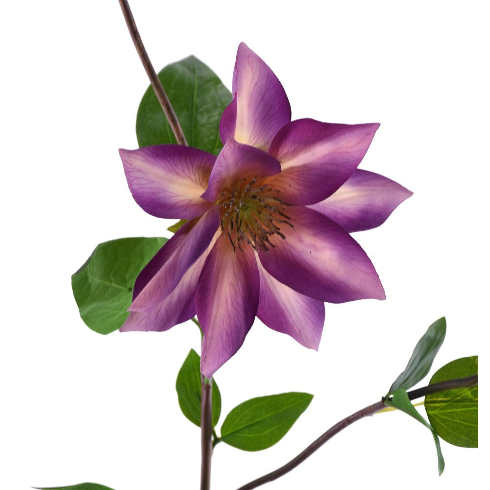 Purple Real Touch Clematis Spray