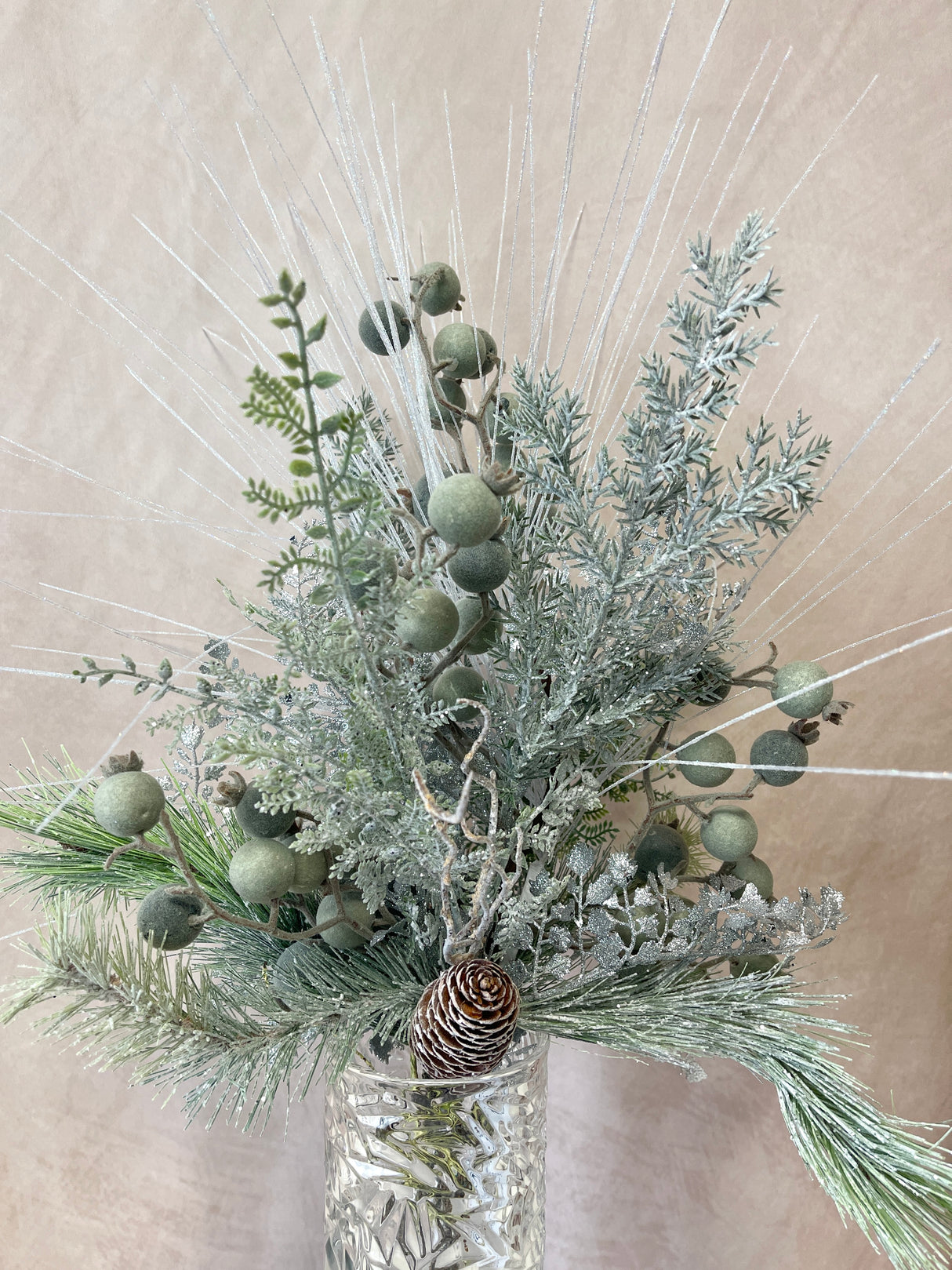 25" Silver Sparkle Drop-In