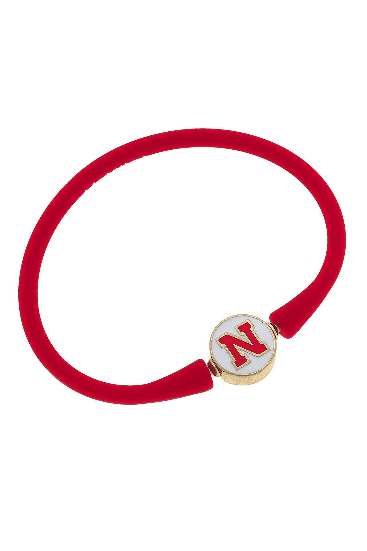 Nebraska Huskers Enamel Silicone Bali Bracelet in Red