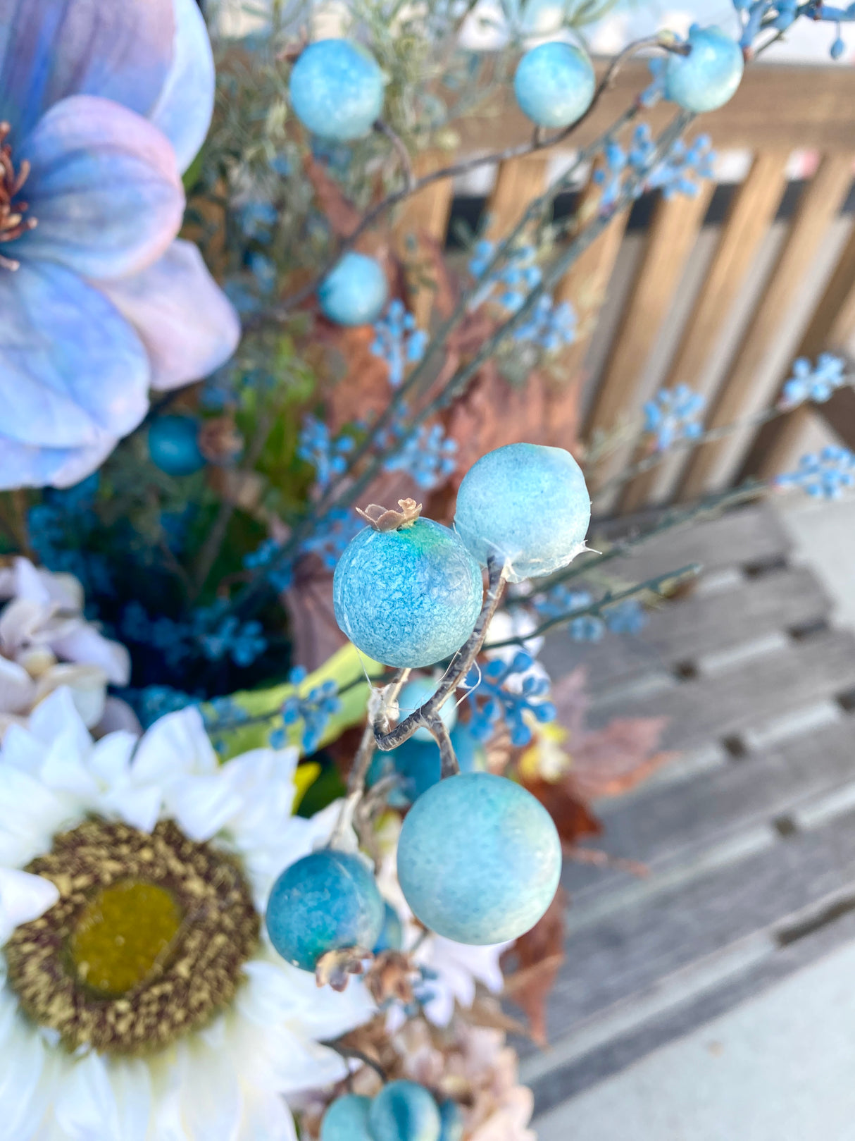 34" Blue For You Porch Pot