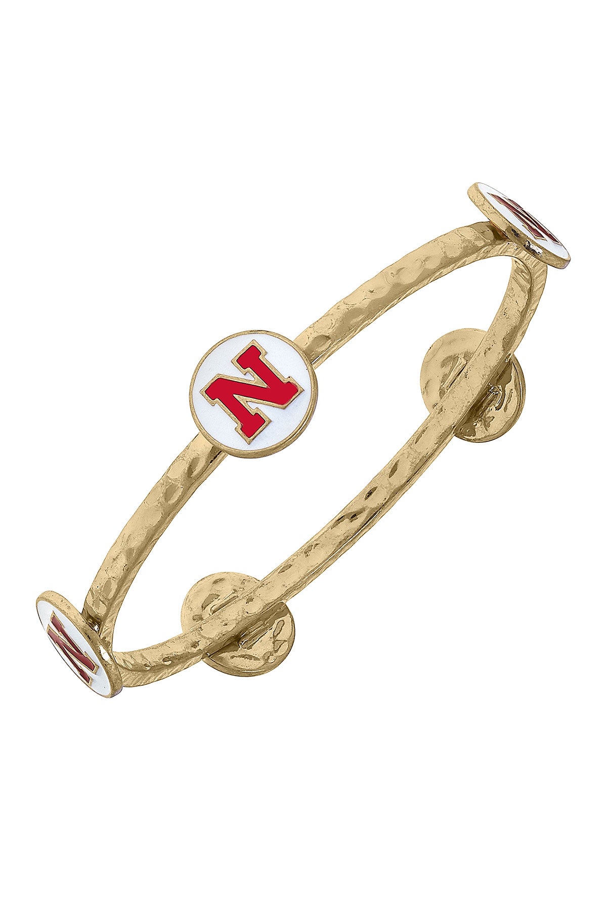 Nebraska Huskers Enamel Claudia Bangle in White