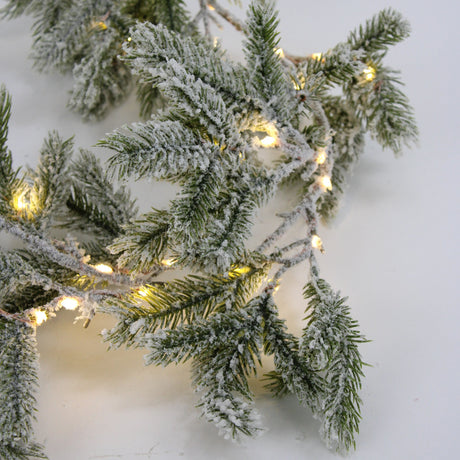 Snow Pine LED Light Garland