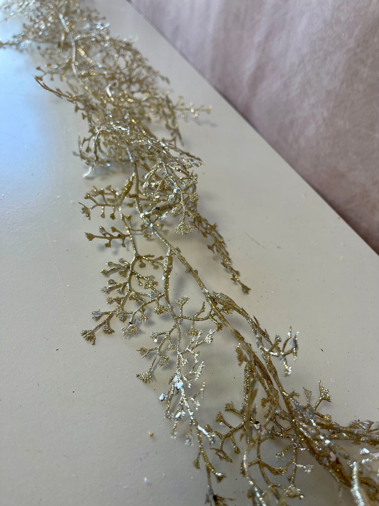 Diamond Glittered Maidenhair Garland