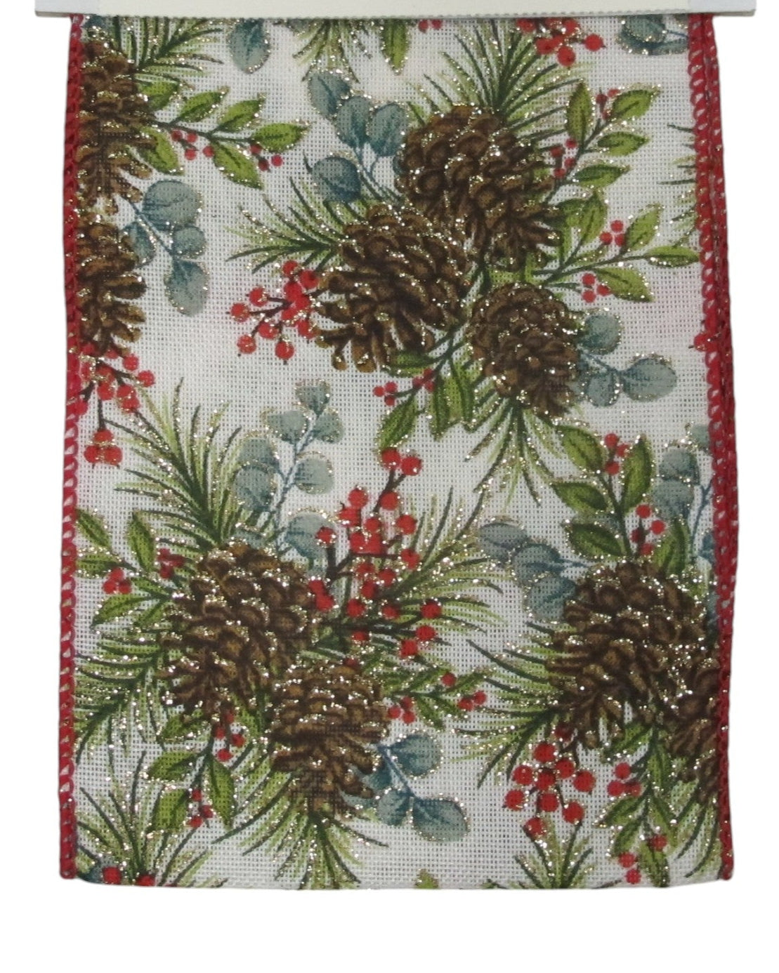 4" Pinecone Berry Ribbon Bolt