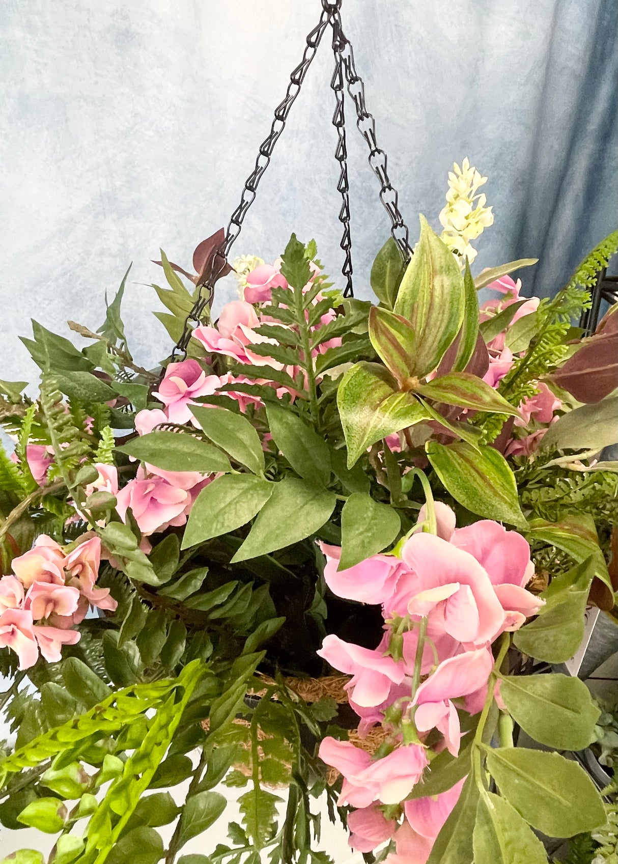 27" Pretty In Pink Hanging Basket