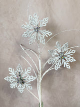 White Glitter Snowflake Spray