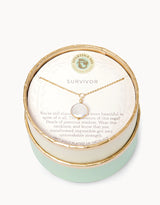 Sea La Vie Survivor Coin Pearl Necklace