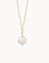 Sea La Vie Survivor Coin Pearl Necklace