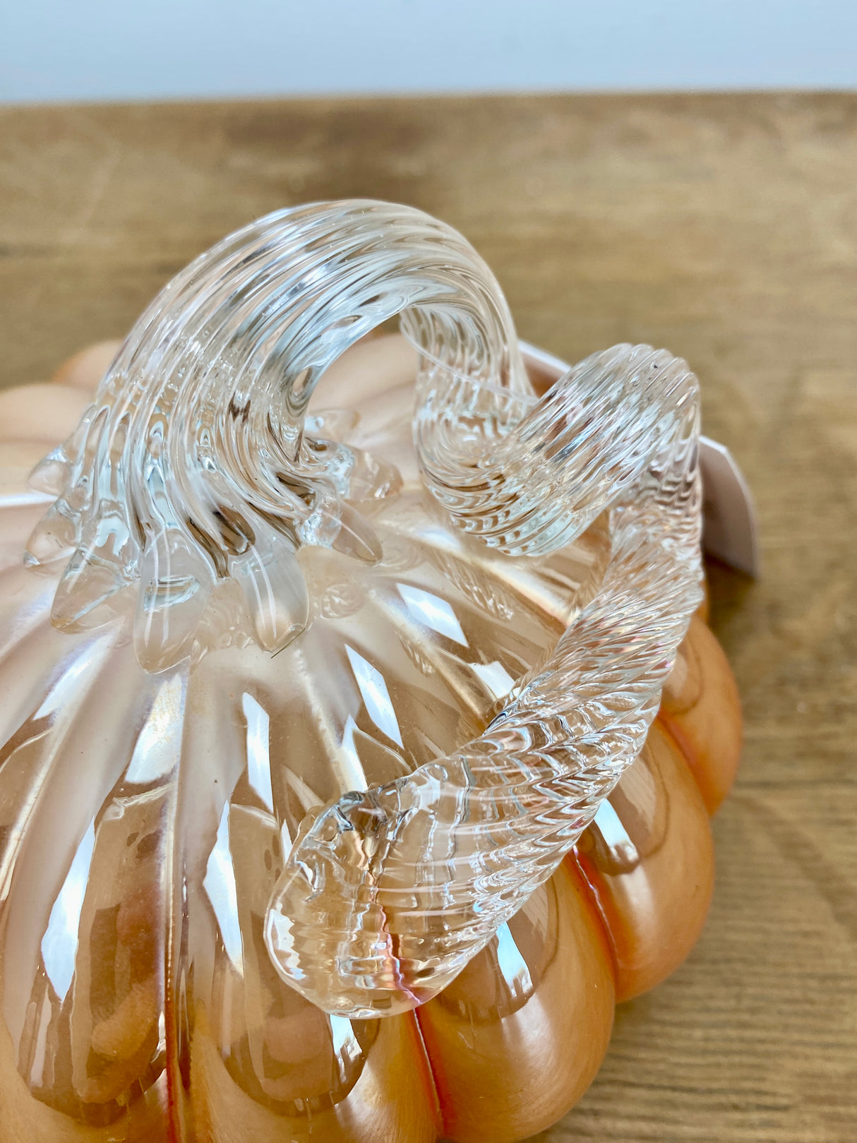 Orange Blown Glass Pumpkin - 4 Sizes