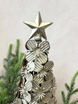 Metal Flowers Christmas Tree with Star