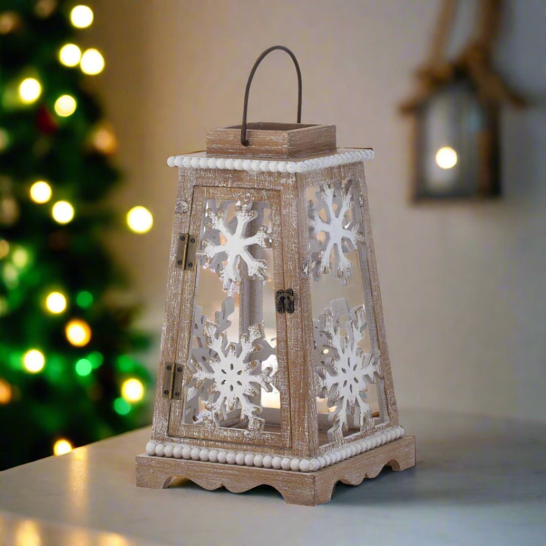 13.5" Snowflake Lantern