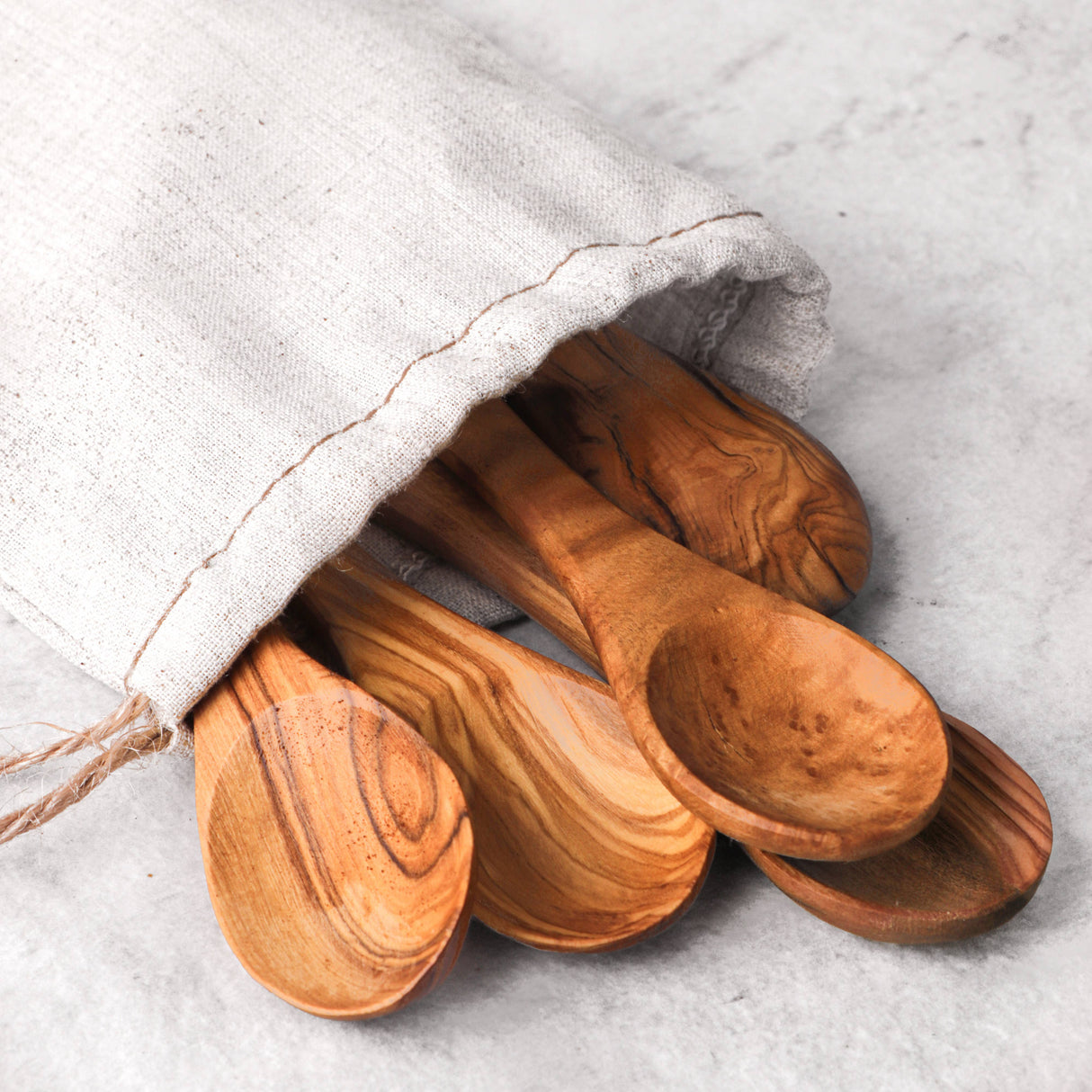 Mini Olive Wood Handmade Spice Spoon
