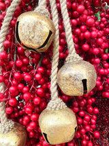 Antiqued Gold Jingle Bell Ornament Strand