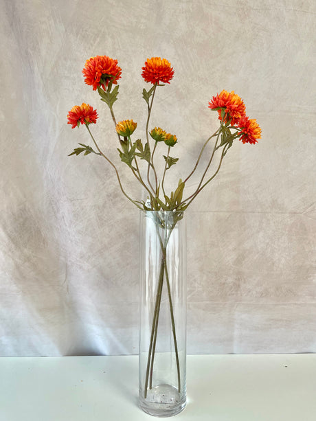 Orange Pom-Pon Mum Spray