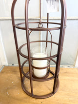 Small Modern Bronze Cage Lantern