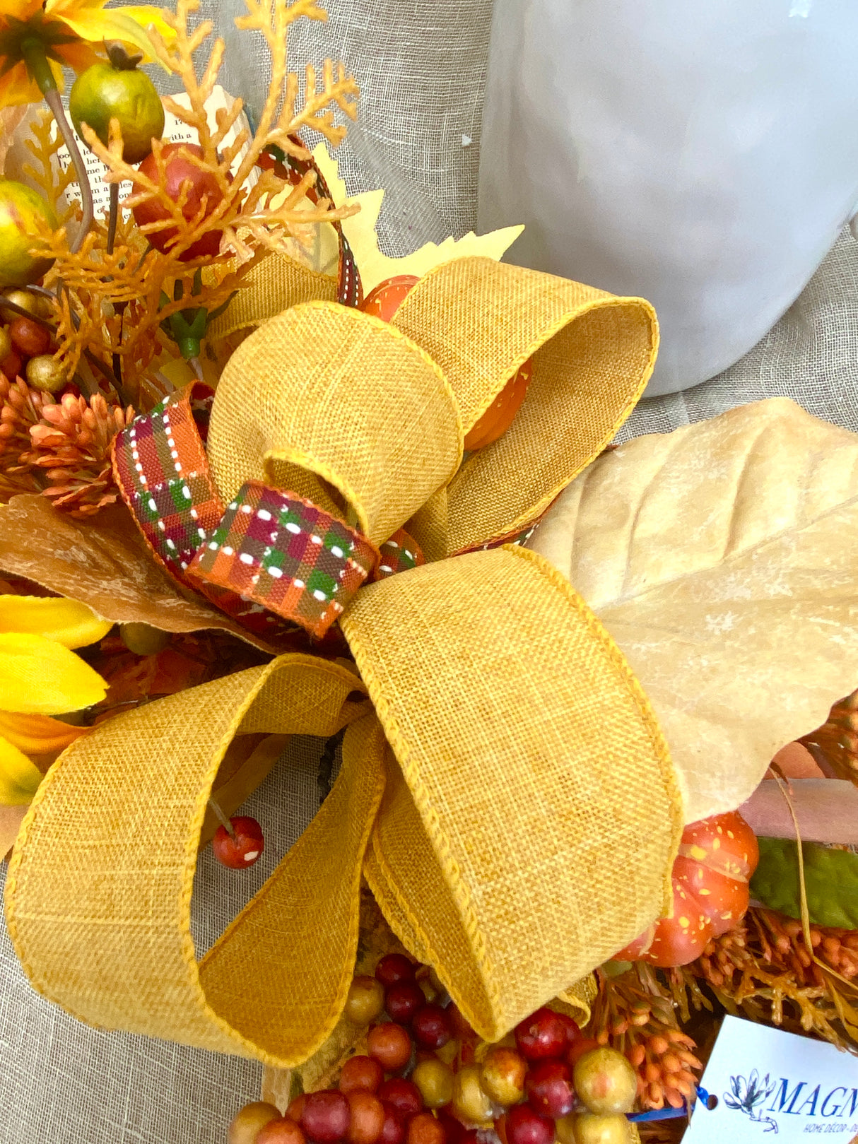 18" Golden Autumn Swag