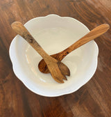 Scalloped Melamine Serving Bowl