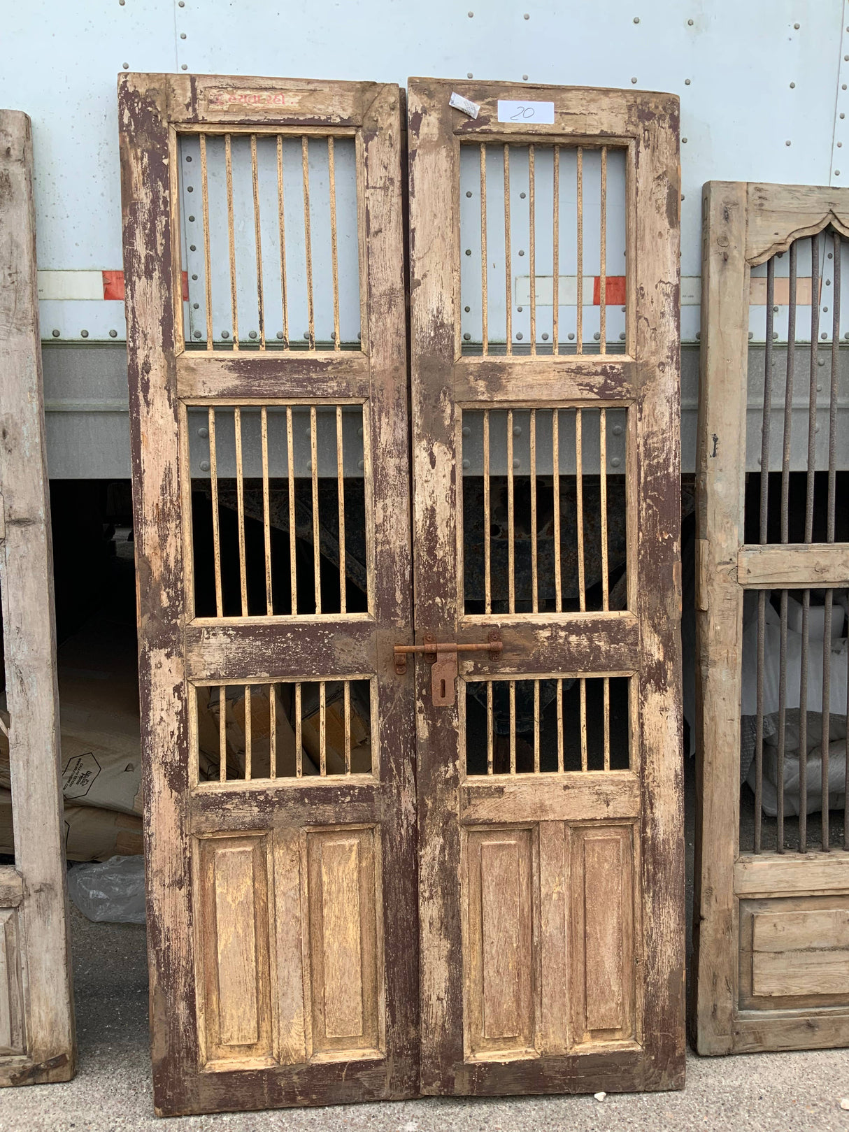 Vintage Iron Bar Door Panels