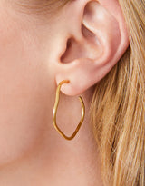 Splash Ripple Wave Hoop Earrings