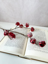 Red Frosted Bells Spray