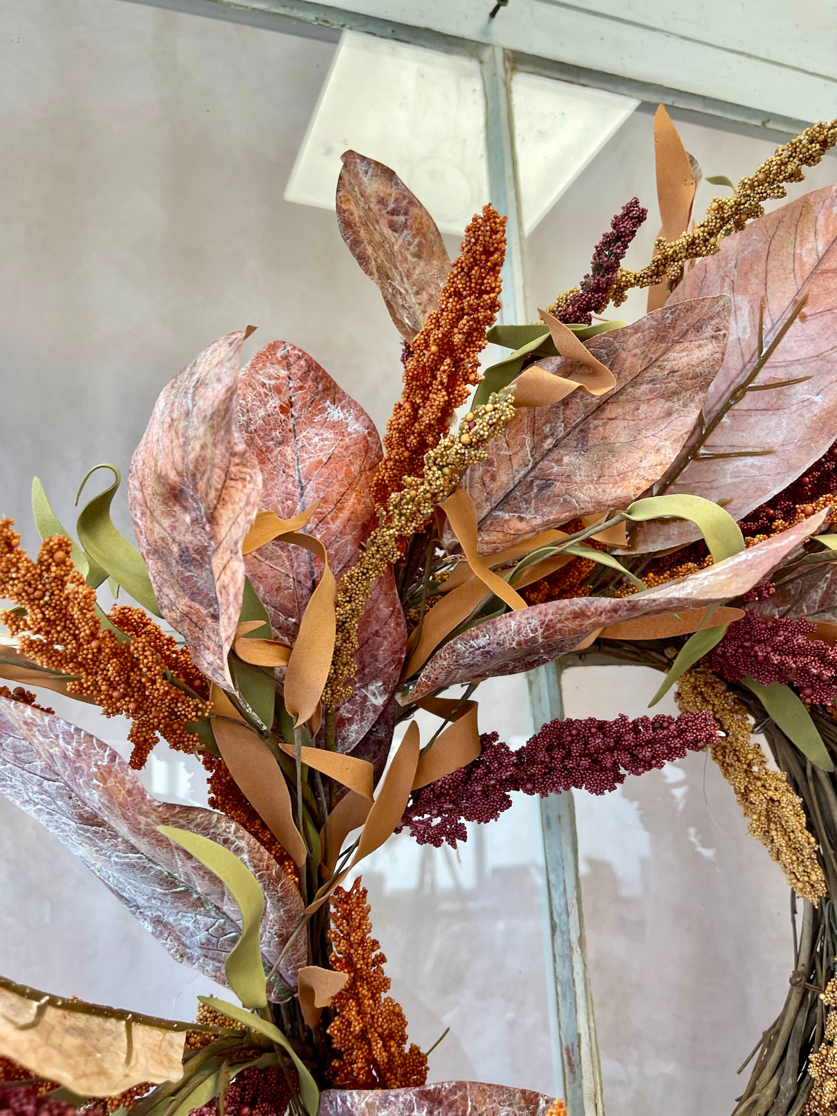 24" Foggy Mixed Fall Wreath