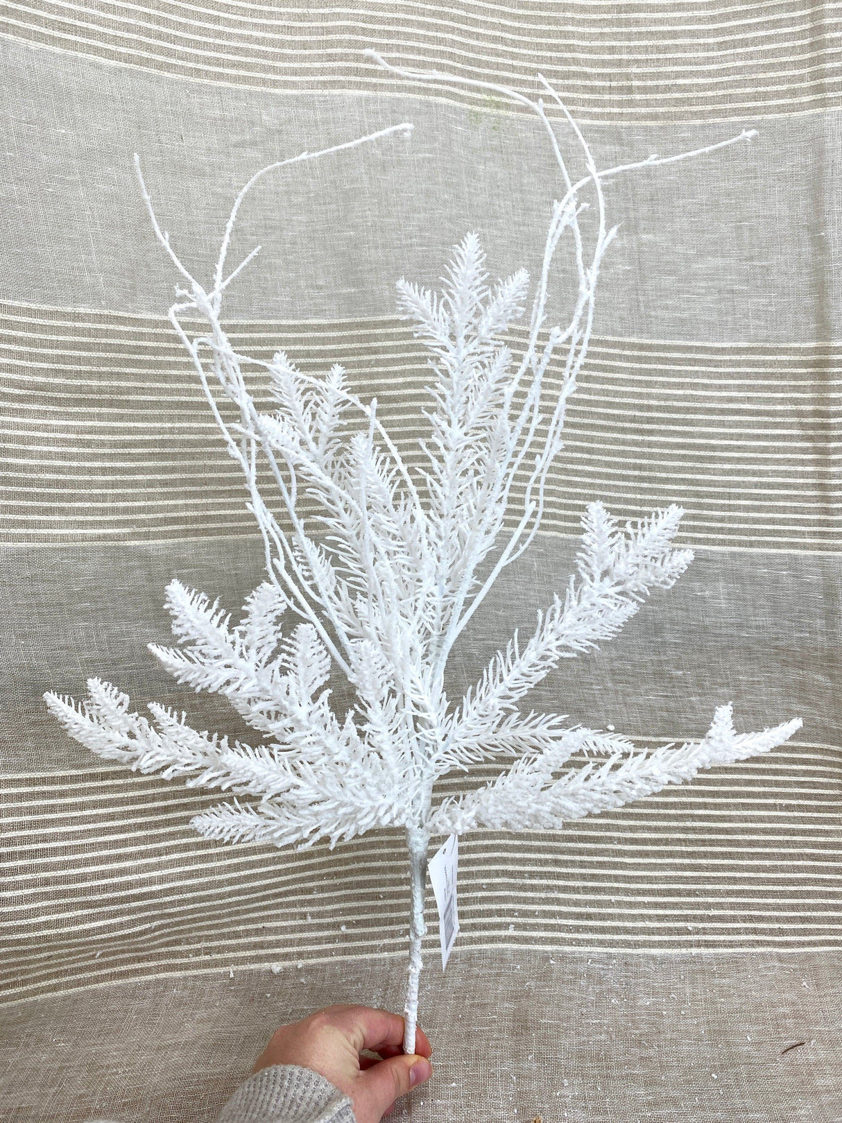Snow Day Flocked Cedar Pick