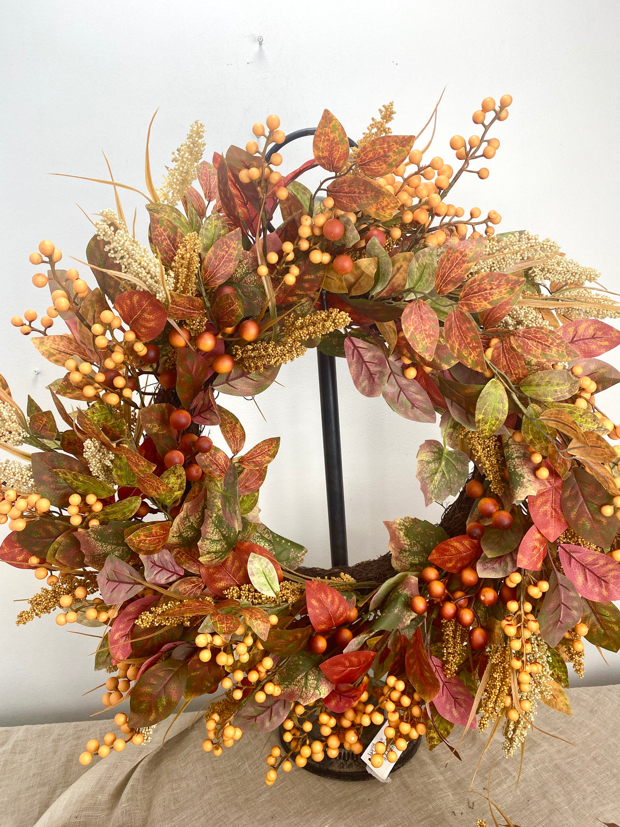 30" Berry Wheat Wreath