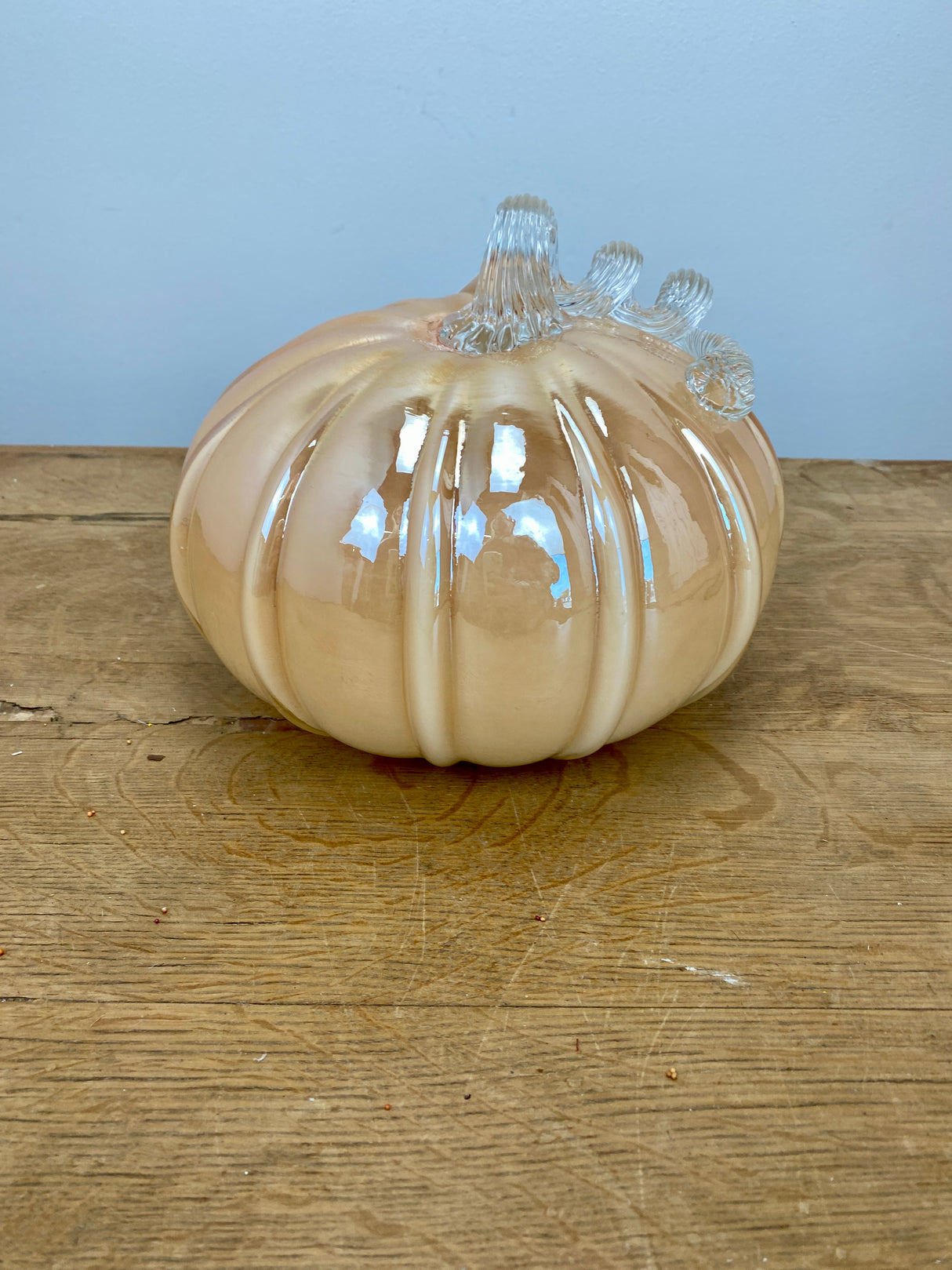 Orange Blown Glass Pumpkin - 4 Sizes