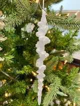 Gigi Glittered Icicle Ornament