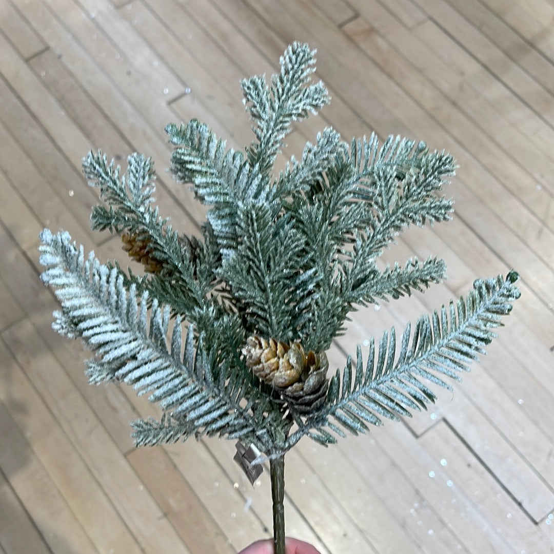 Frosted Hemlock Pine Pick