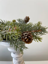 Frosted White Spruce Candle Ring