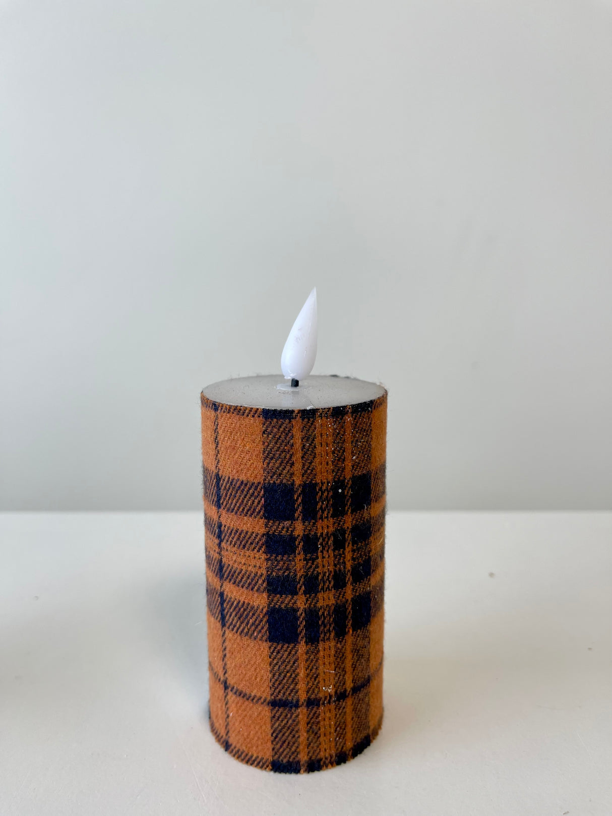 5" Fall Plaid LED Votive Candle