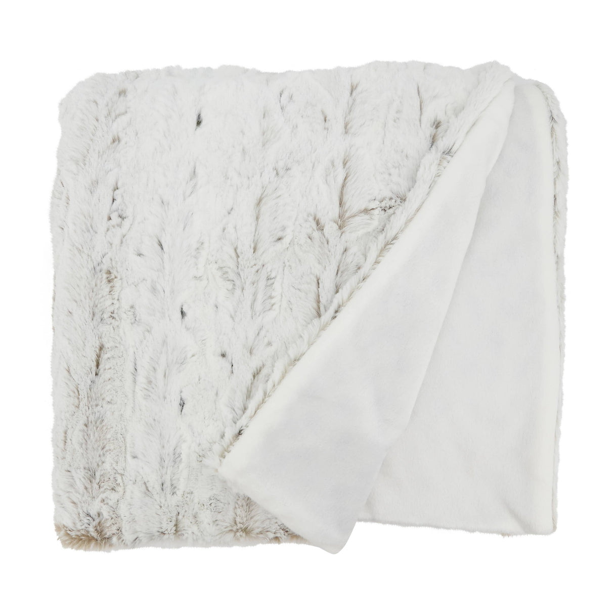 Natural Faux Fur Throw