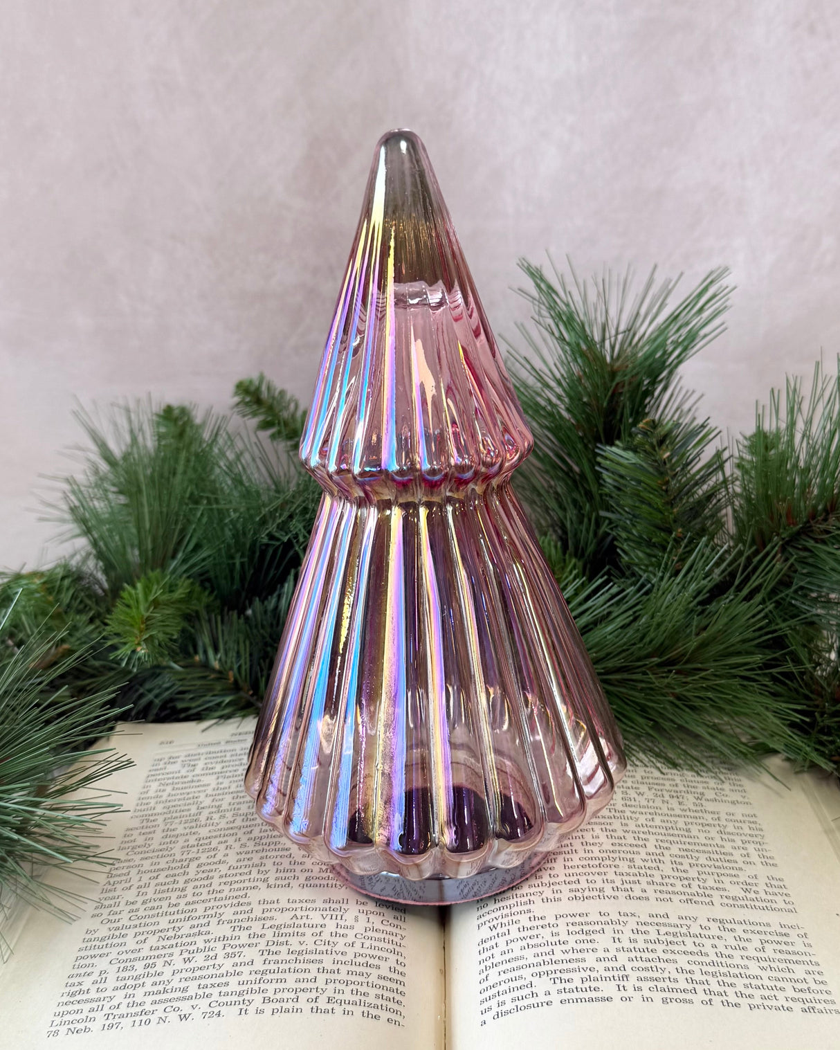 9" Volos Pink Glass Tree