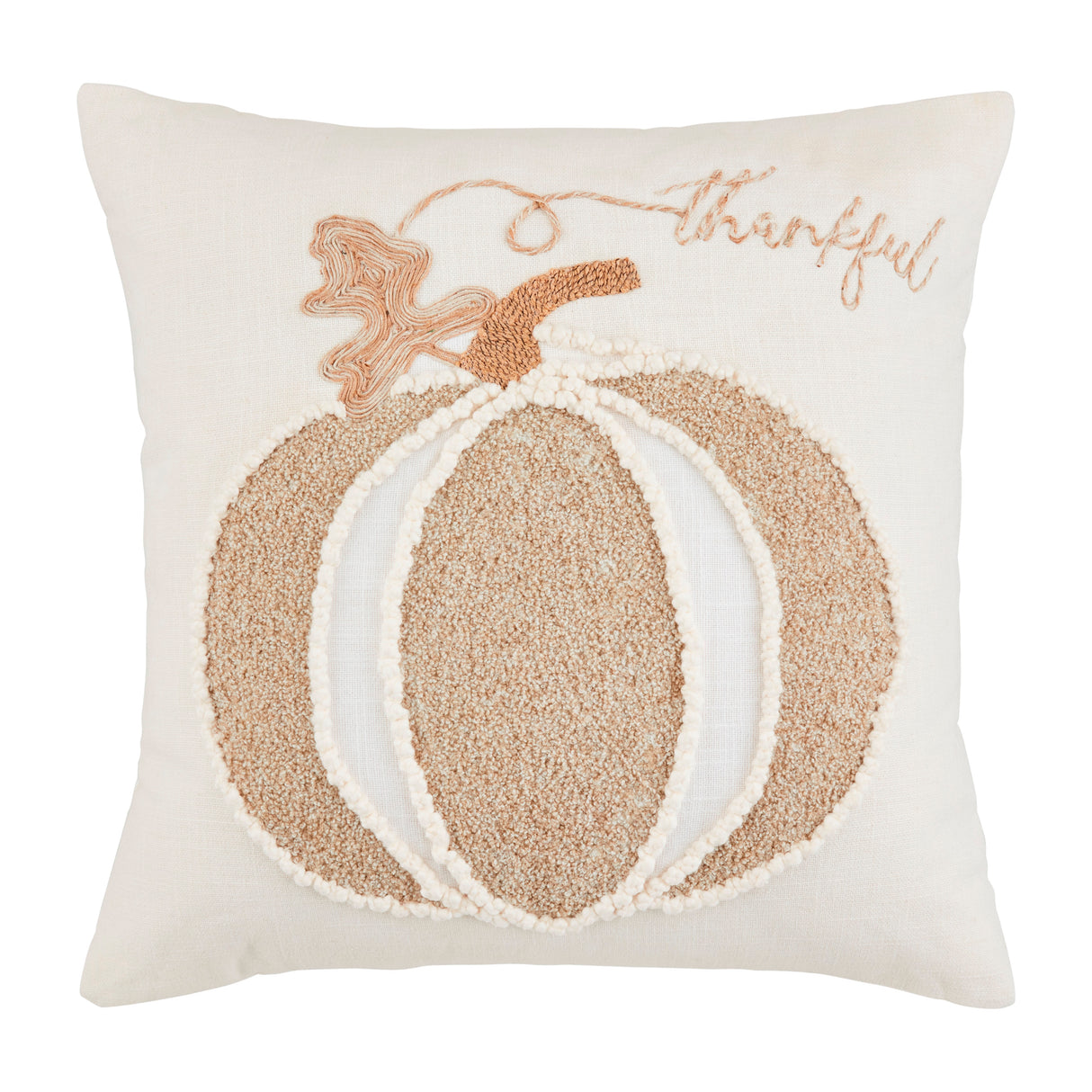 Square Neutral Pumpkin Pillow