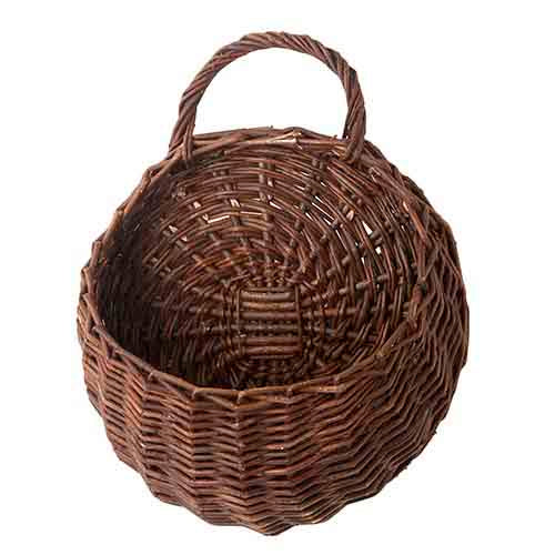 Round Dark Wall Basket