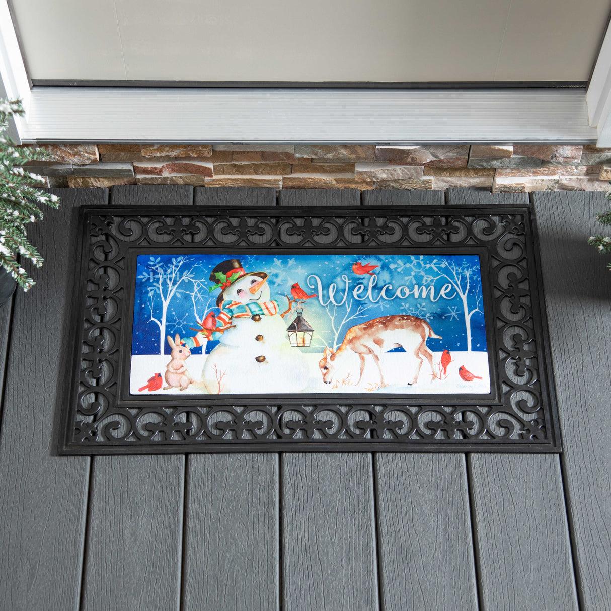 Sweet Snowman and Friends Sassafras Switch Mat