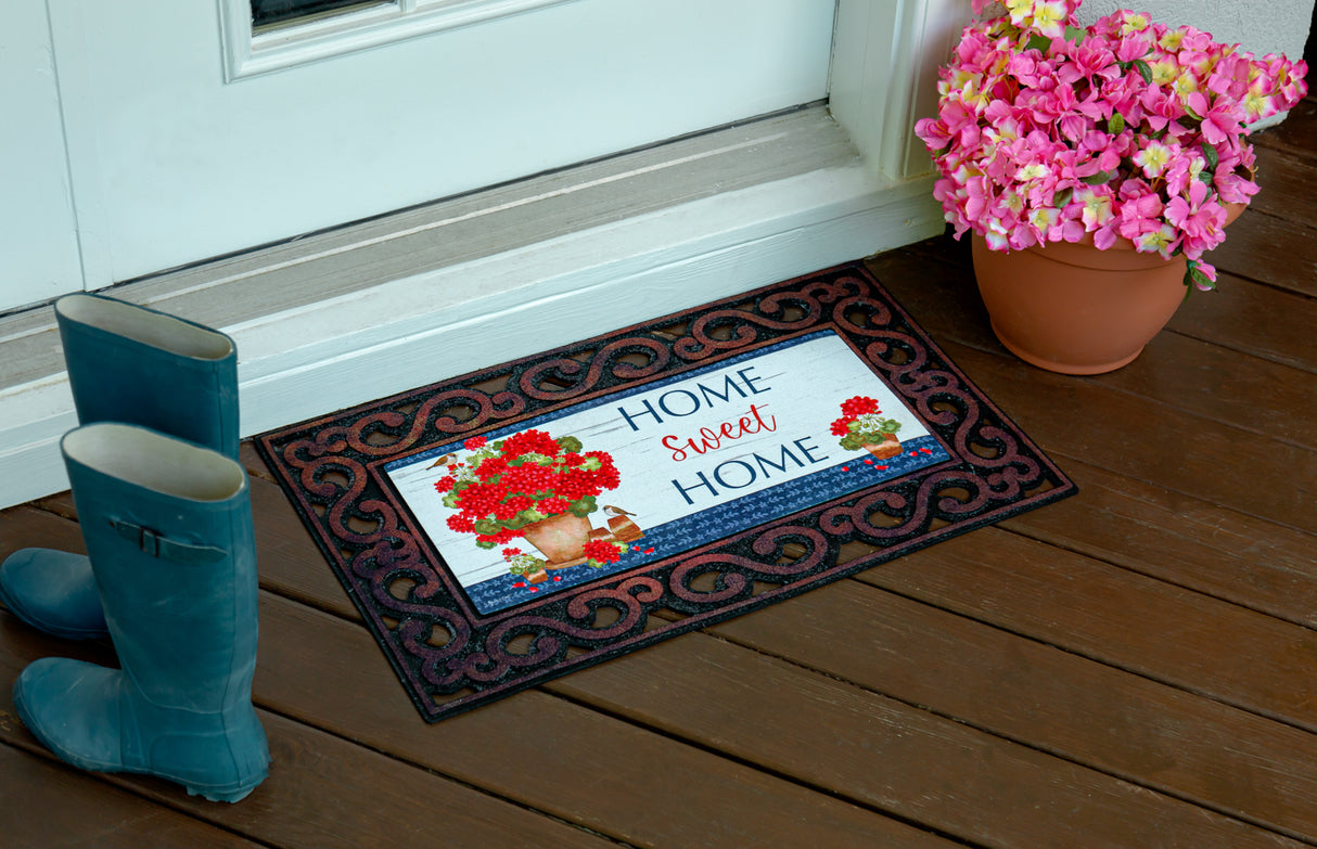 Red Geraniums Sassafras Switch Mat