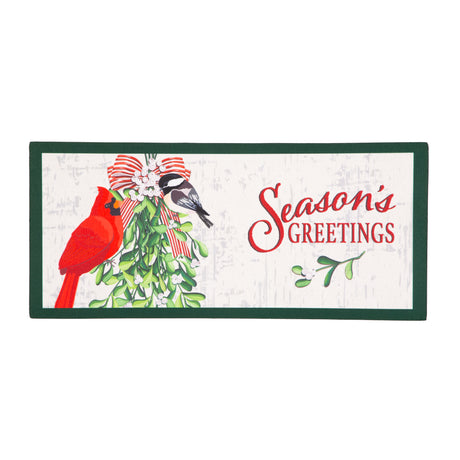 Mistletoe and Cardinal Sassafras Switch Mat