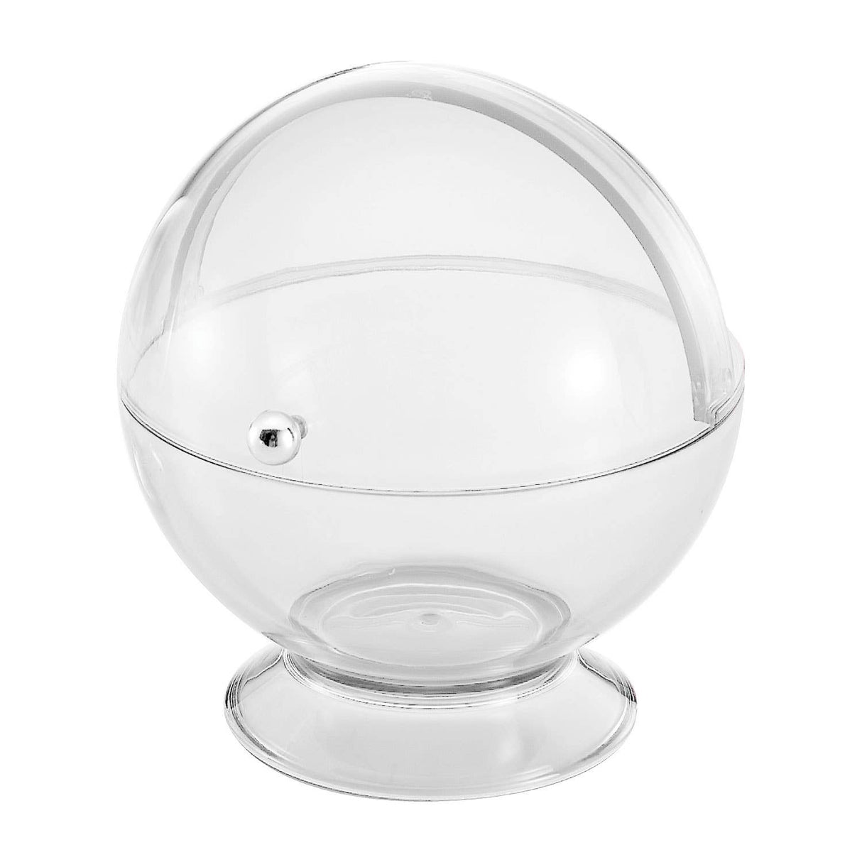 Acrylic Roll Top Serving Bowl, Clear