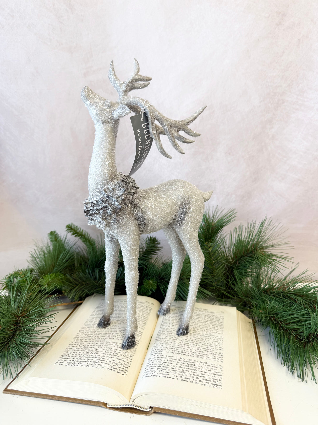 16" Resin Glitter Woodland Deer