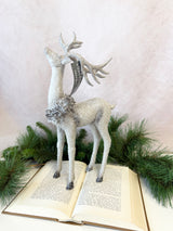 16" Resin Glitter Woodland Deer