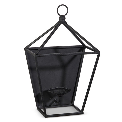 Antique Black Lantern Candle Holder