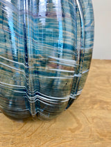 Blue Blown Glass Pumpkin - 4 Sizes