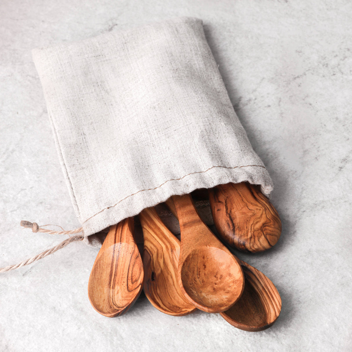 Mini Olive Wood Handmade Spice Spoon
