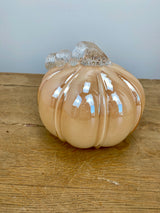 Orange Blown Glass Pumpkin - 4 Sizes