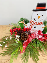 18" Snowy Christmas Centerpiece