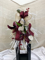 21" Winter Lily Lantern Swag