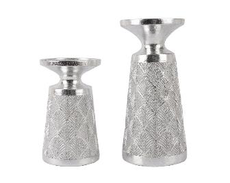 Sleek Resin Candleholder Set of 2